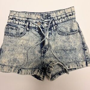 PacSun Denim Blue Tie-Waist Shorts